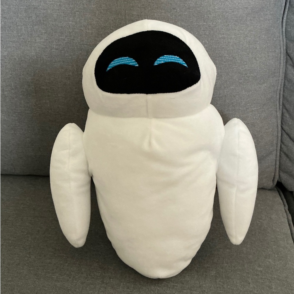 Disney Pixar Wall-E Eve Plush Robot White Stuffed Animal Toy Disney Parks